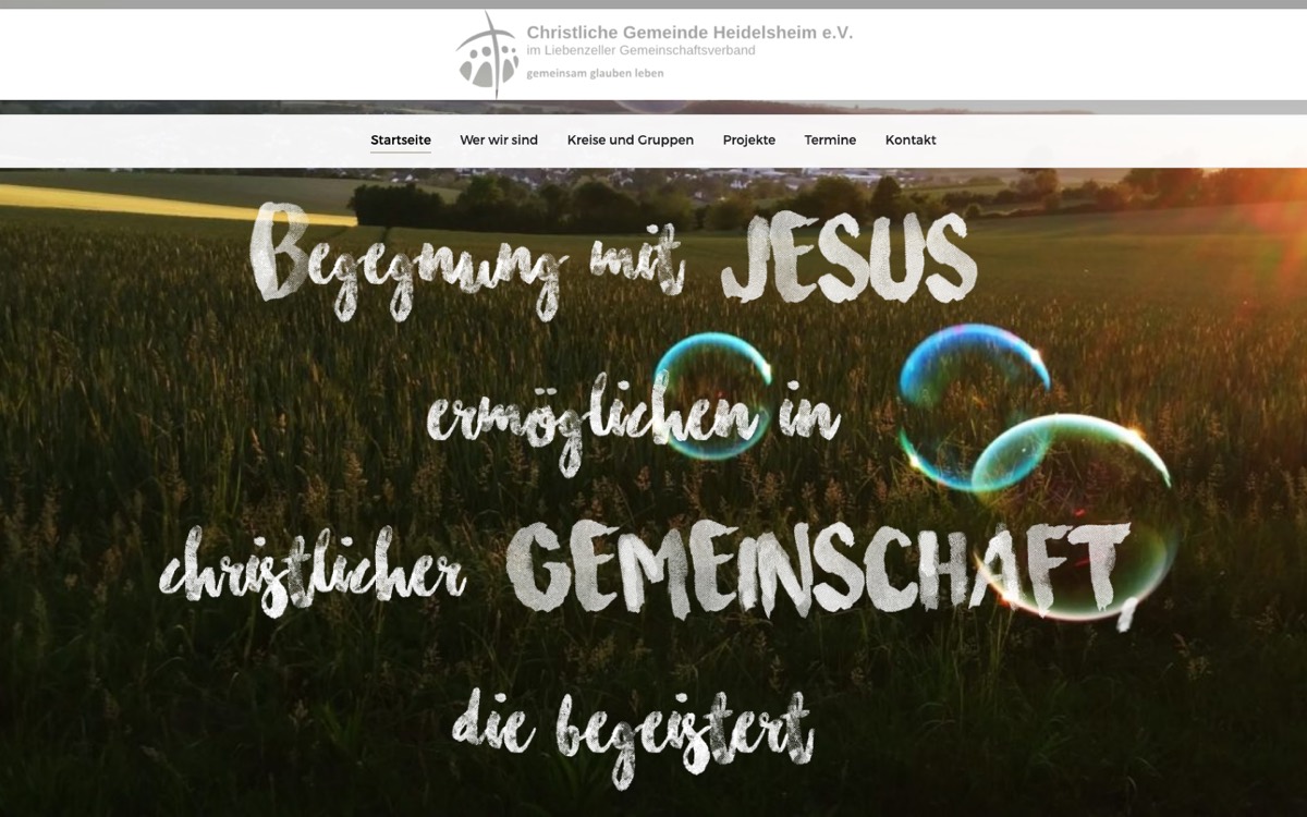 Startseite der Christlichen Gemeinde Heidelsheim